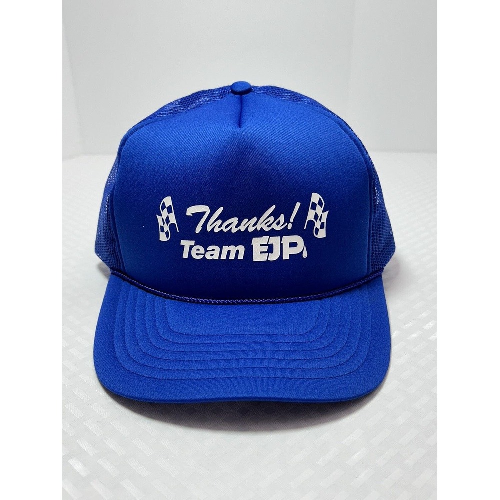 Vintage Racing Thanks Team EDJ Snapback Hat‎ Mesh Cap